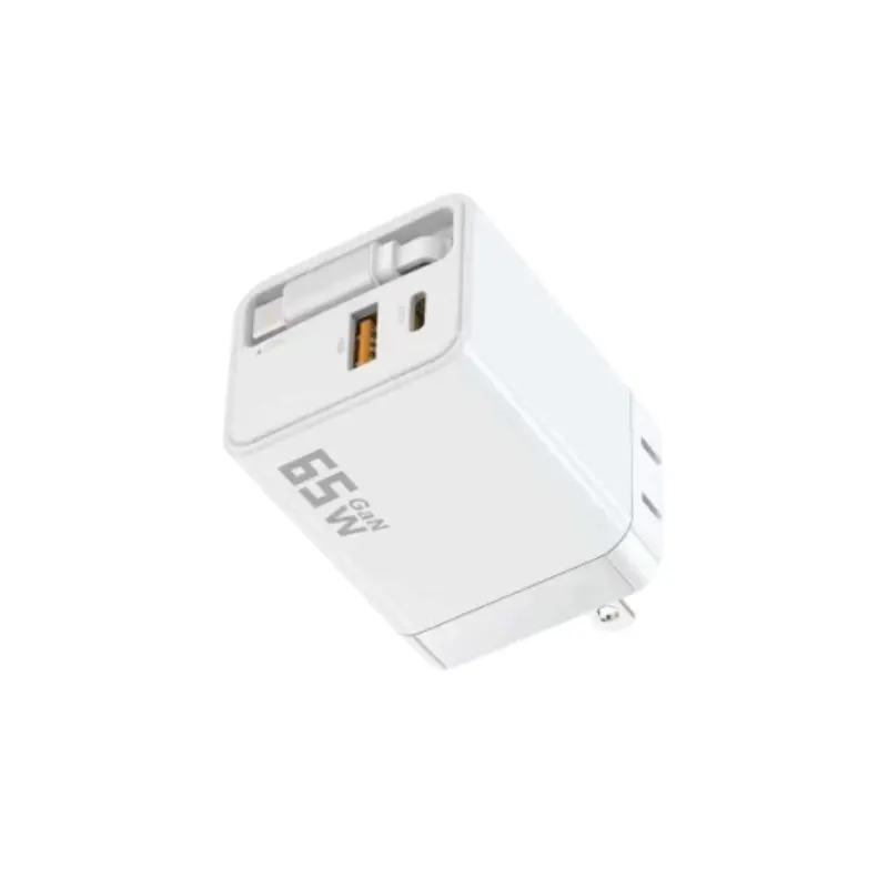 Wholesale 45W GaN Travel AC Charger, US Plug, Multi-port, 65cm Cable, Universal for Office & Home Use, Compatible with Laptops and Digital Devices Supplier, Suppliers