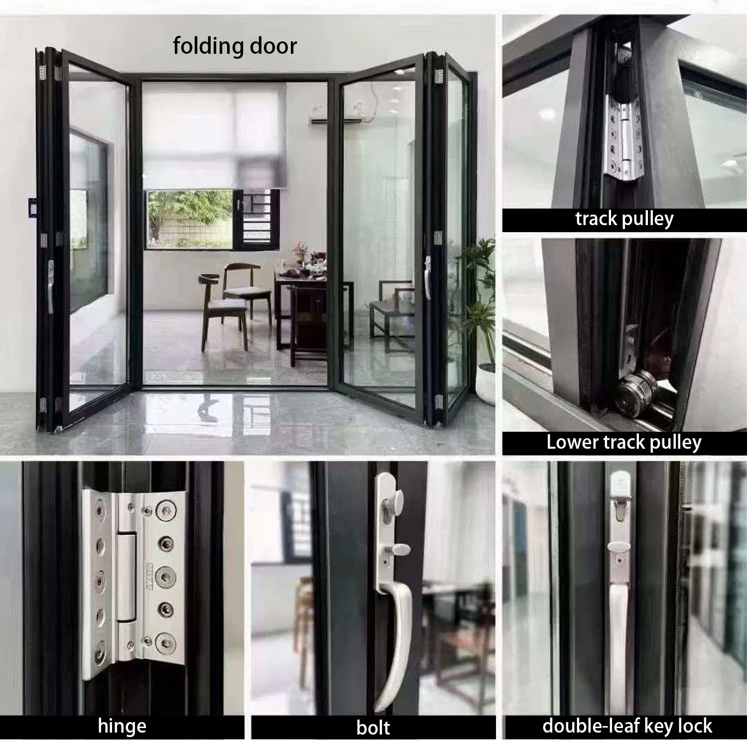 Custom Folding Door, Aluminum Alloy Folding Door, Outdoor Door Customizable Small Batch