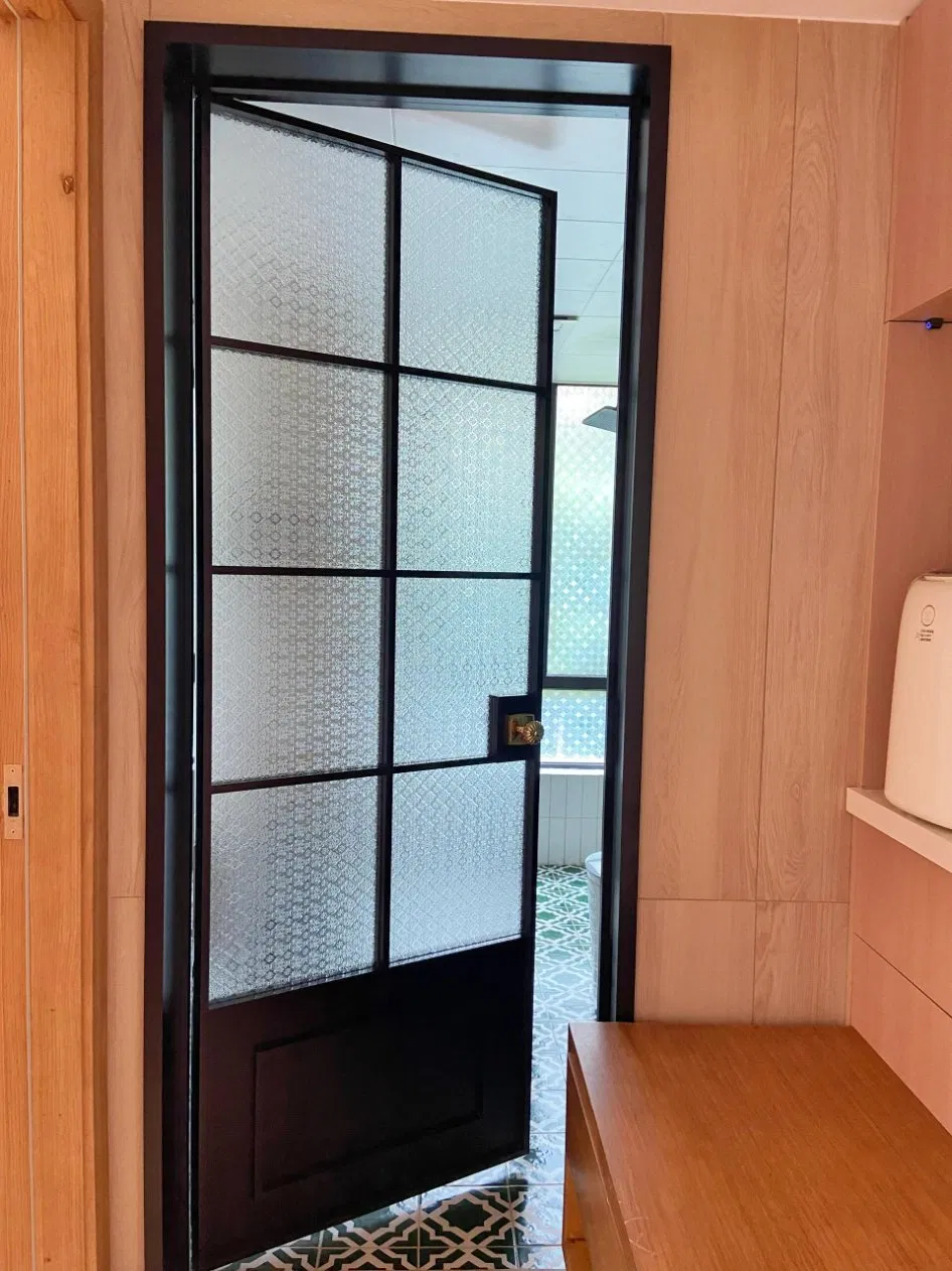 Aluminium Material French Double Swing Door Pushout/Opening/Casement Impact Door