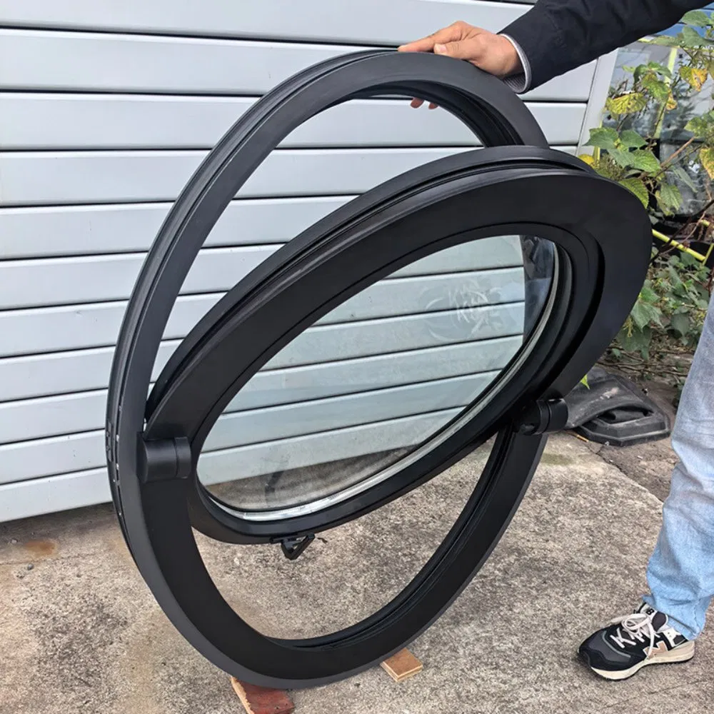 Nfrc Rated Round &amp; Arch Aluminum Windows Custom Sizes Tempered Glass