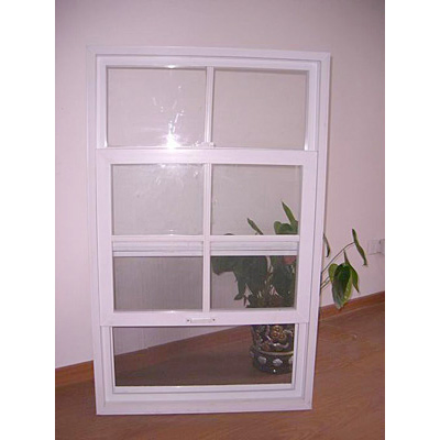 Kdsbuilding Custom Size American Style Black Vinyl Aluminum Top 20X60 Double Hung Window, with UPVC Frame and Glass Pane