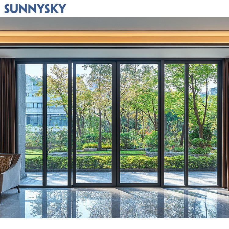 Sunnysky Custom Size Panoramic Window High Quality Aluminum Picture Windows Balcony Modern Floor Ceiling Fixed Glass Window