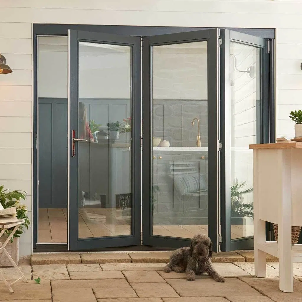 Best Design Hardware Certified Aluminum Frame Bi-Folding Patio Door for Home Shopfront