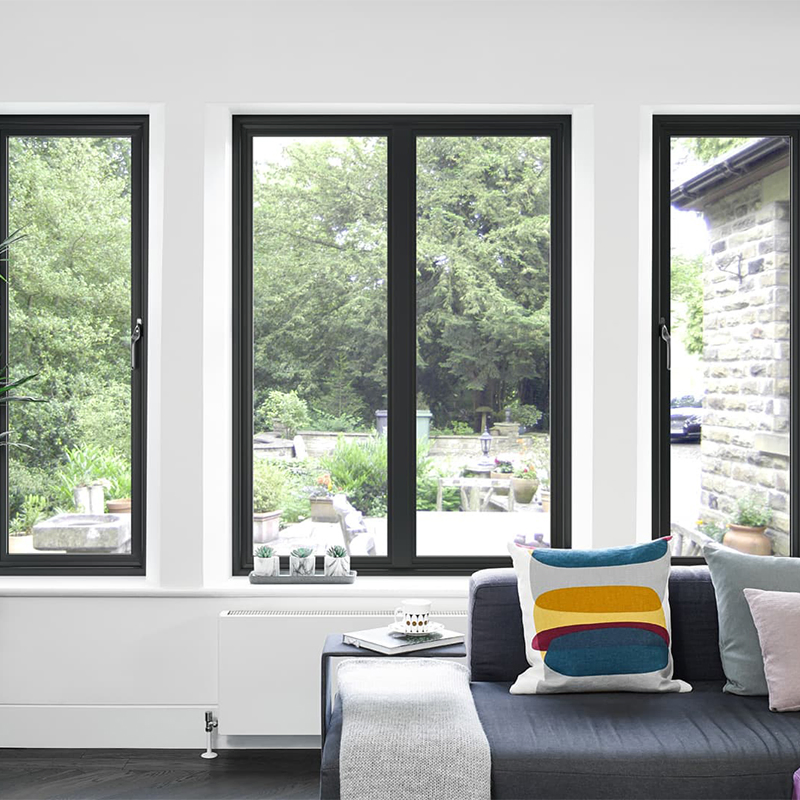 Manufacture Minimalist Finished Custom Size Aluminum Glass Double Hung Roof UPVC Window