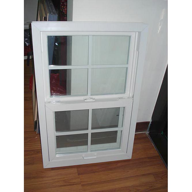 Kdsbuilding Custom Size American Style Black Vinyl Aluminum Top 20X60 Double Hung Window, with UPVC Frame and Glass Pane