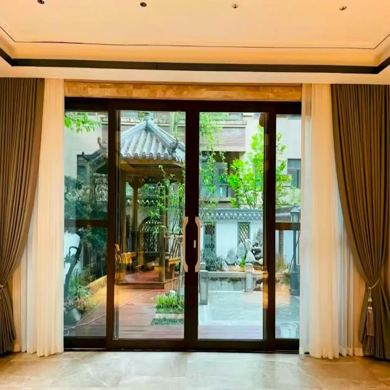 8. Modern Residential Patio Door Thermal Break Security Aluminium Aluminum Doubletempered Glass Sliding Door