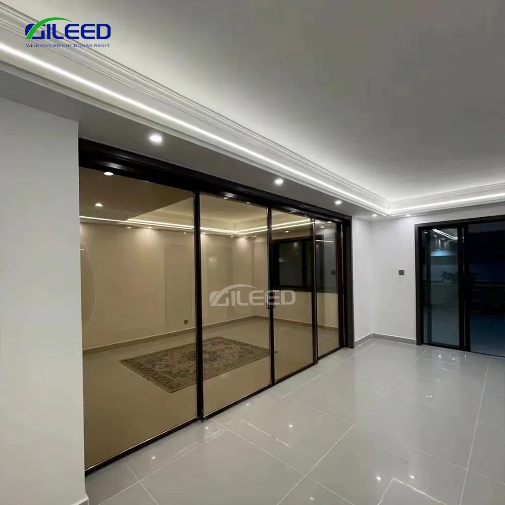 Wholesale New Fashion Custom Large Double Glass Sliding Doors Aluminum Profile for Sale