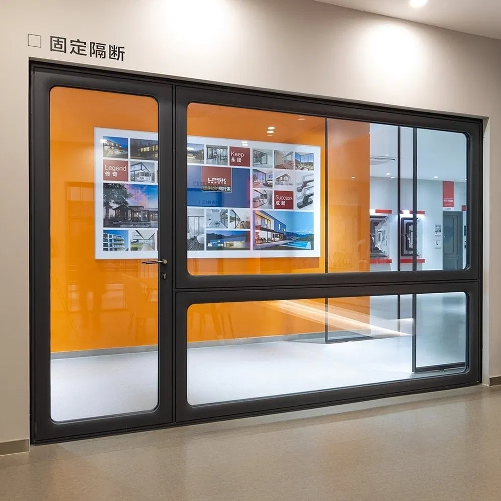 Security Safety Simple Swing Aluminum Single-Leaf Door for Mall Shopfront