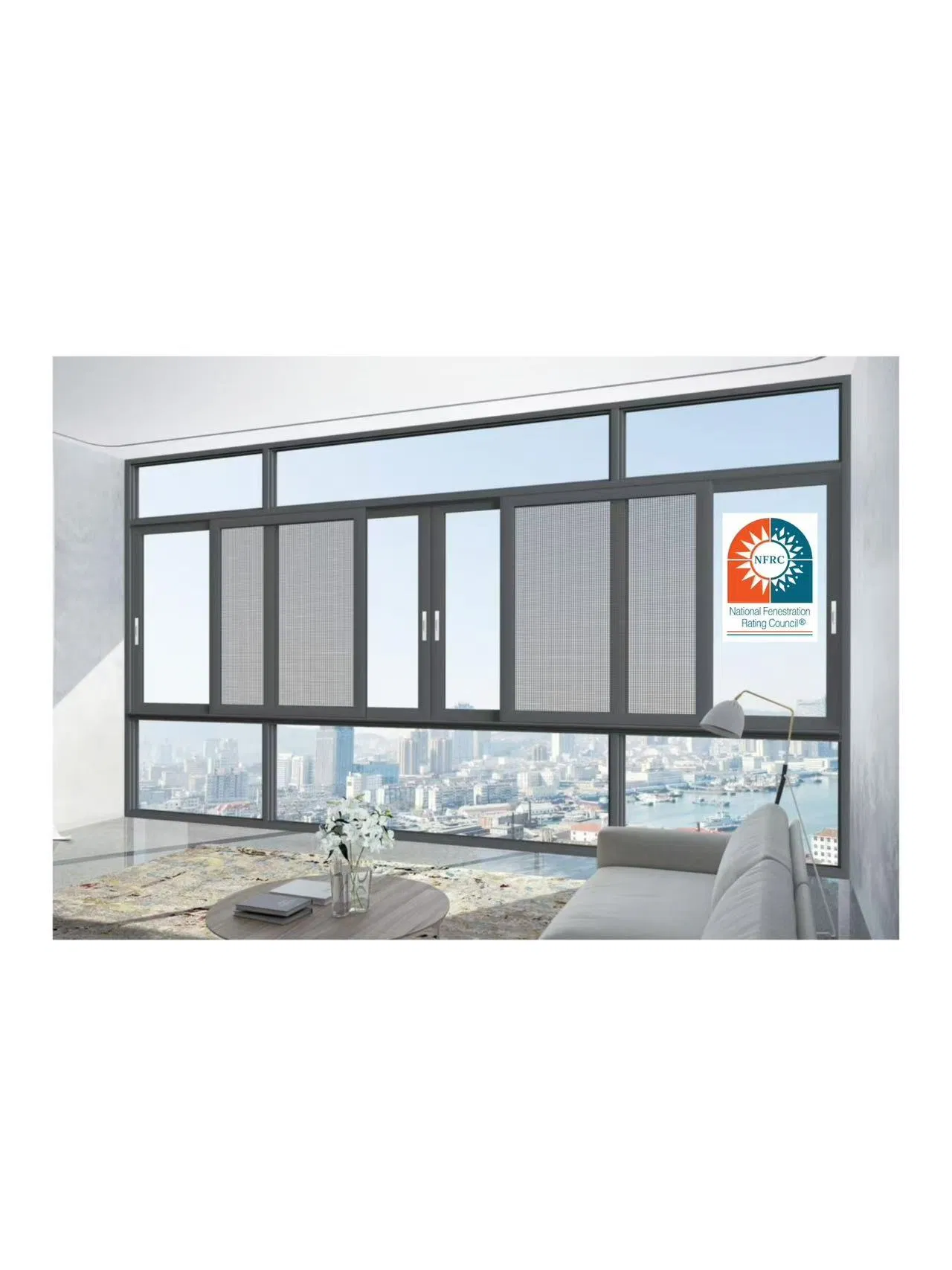 Aluminum Window Casement/Sliding / Awning with Thermal Break in Nfrc Certificated U-Vales0.2