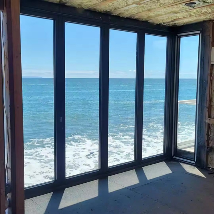 Residential Hurricane Impact Proof Aluminium Bifold Door Storm Resistant Protection Patio Bi Folding Door Folding Glass Doors