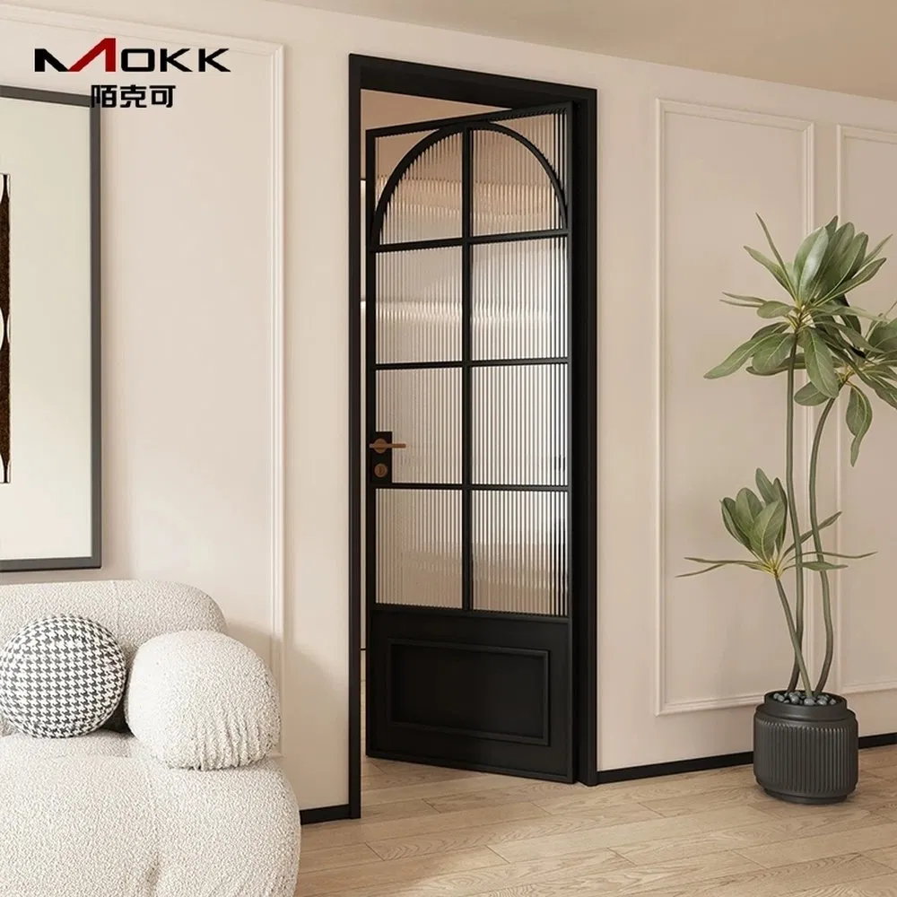 Anti-Corrosion Custom French Retro Style Aluminum Alloy Metal Profile Glass Doors