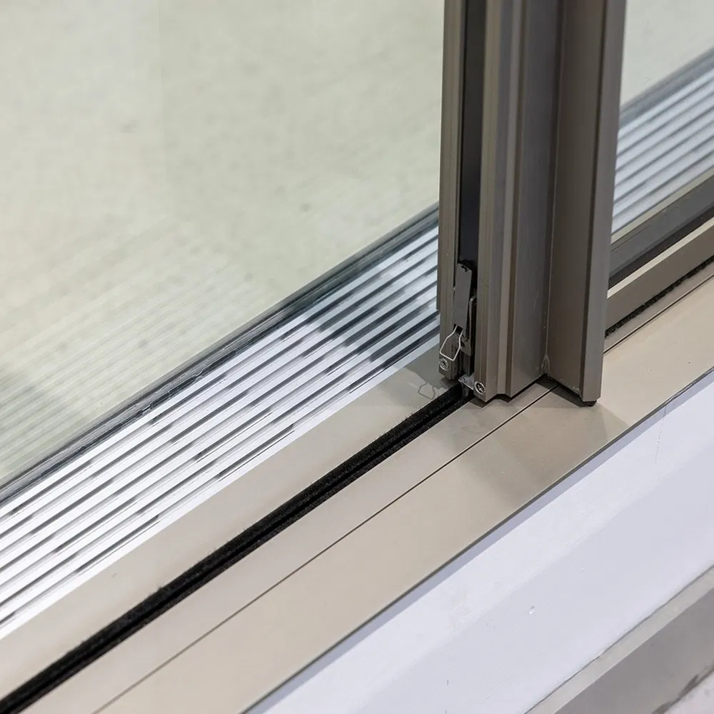 Sleek Appearance Panoramic Sliding Aluminum Minimalist Door for Bakery Shopfront