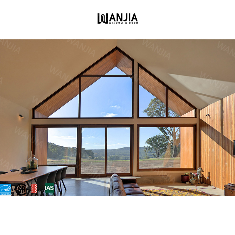 Wanjia Interior Panoramic Double Glazing Picture Fixed Thermal Break Aluminum Fixed Window