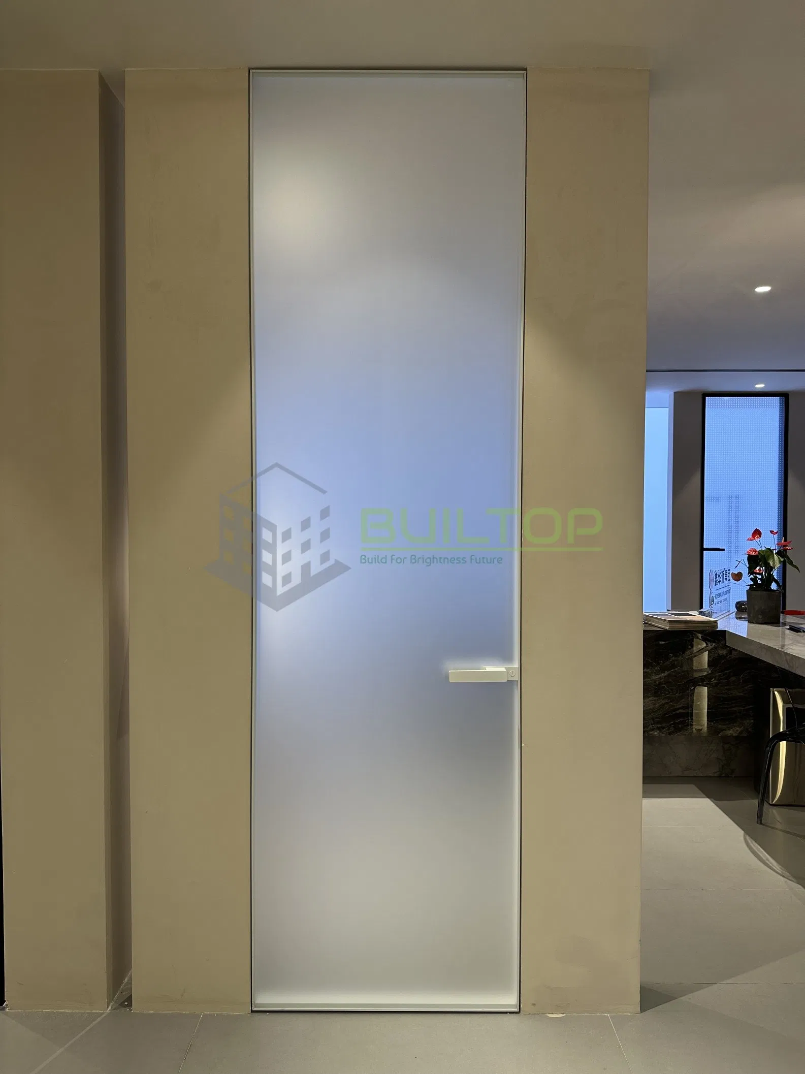 Interior Kitchen Door Aluminum Casement Dutch Glass Door Flush Modern