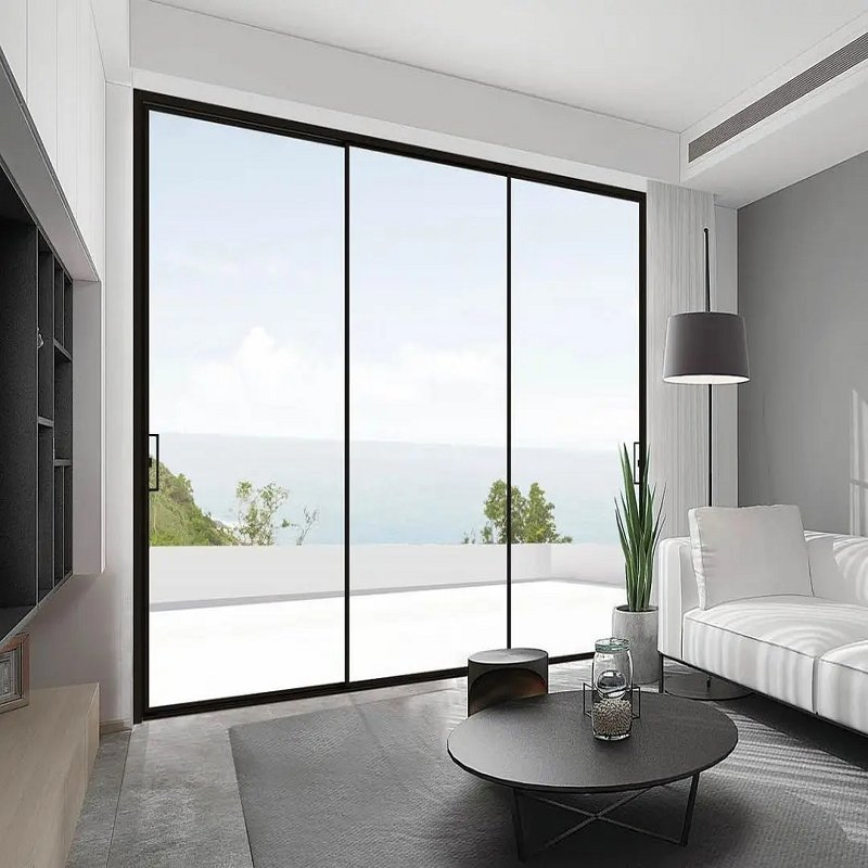 Double Slider Window Folding Glass Door Interiors and Exterior Windows Aluminum Door