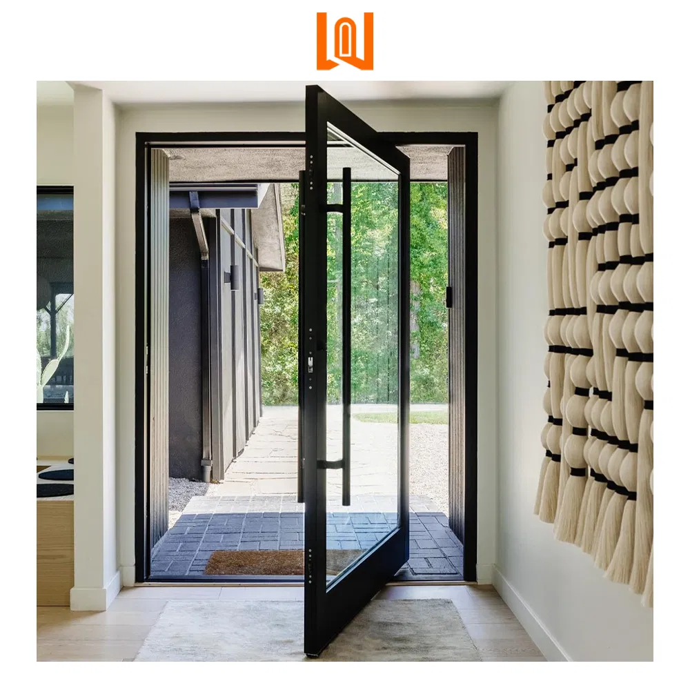 Modern House Design Entrance Patio Casement Door Aluminum Partition Pivot Door