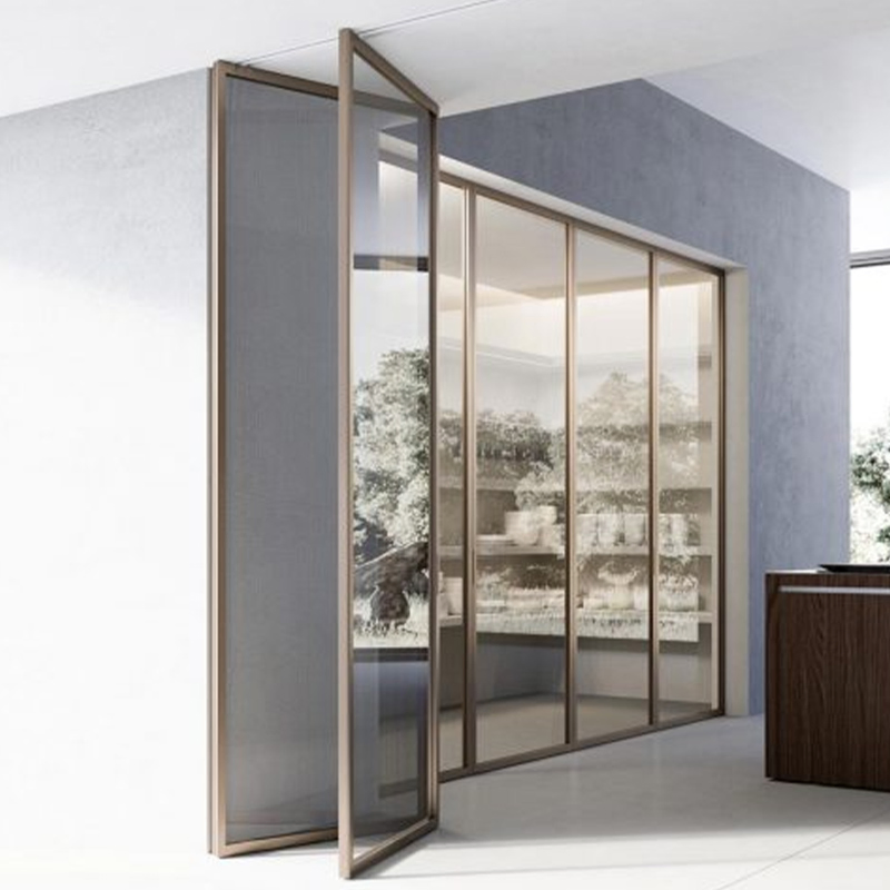 Modern Custom Interior Tempered Glass Patio Aluminum Profile Bi Folding Doors System