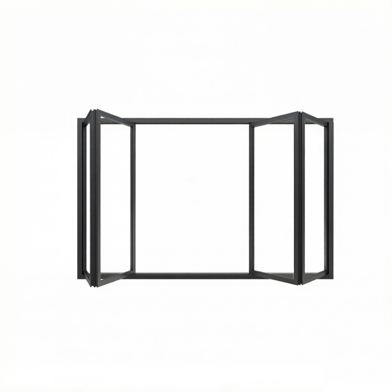 Thermal Break Double Glazed Glass Designed Long Term Use Aluminium Folding Door