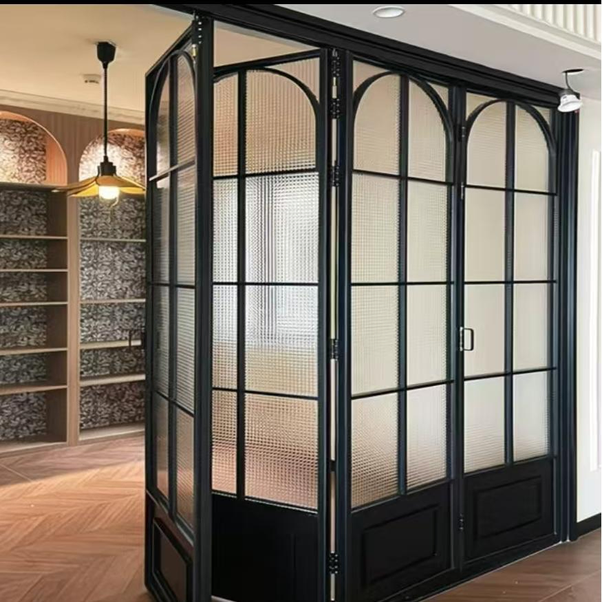 Factory Direct-Sale Custom-Made French Retro-Style Aluminum Folding Door