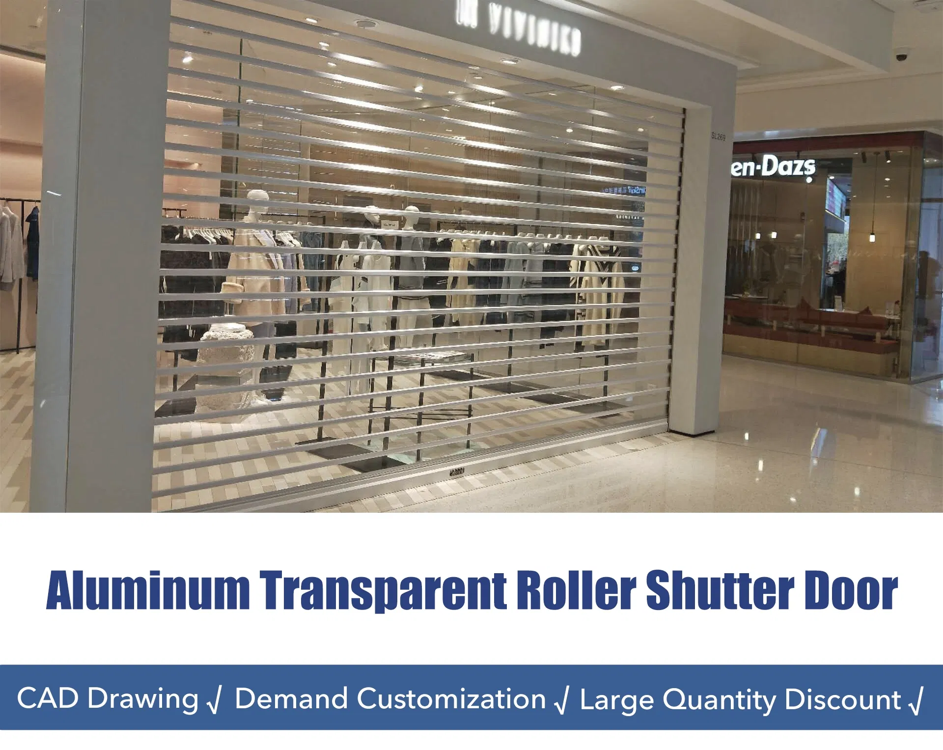 Commercial Transparent Roller Shutter Door