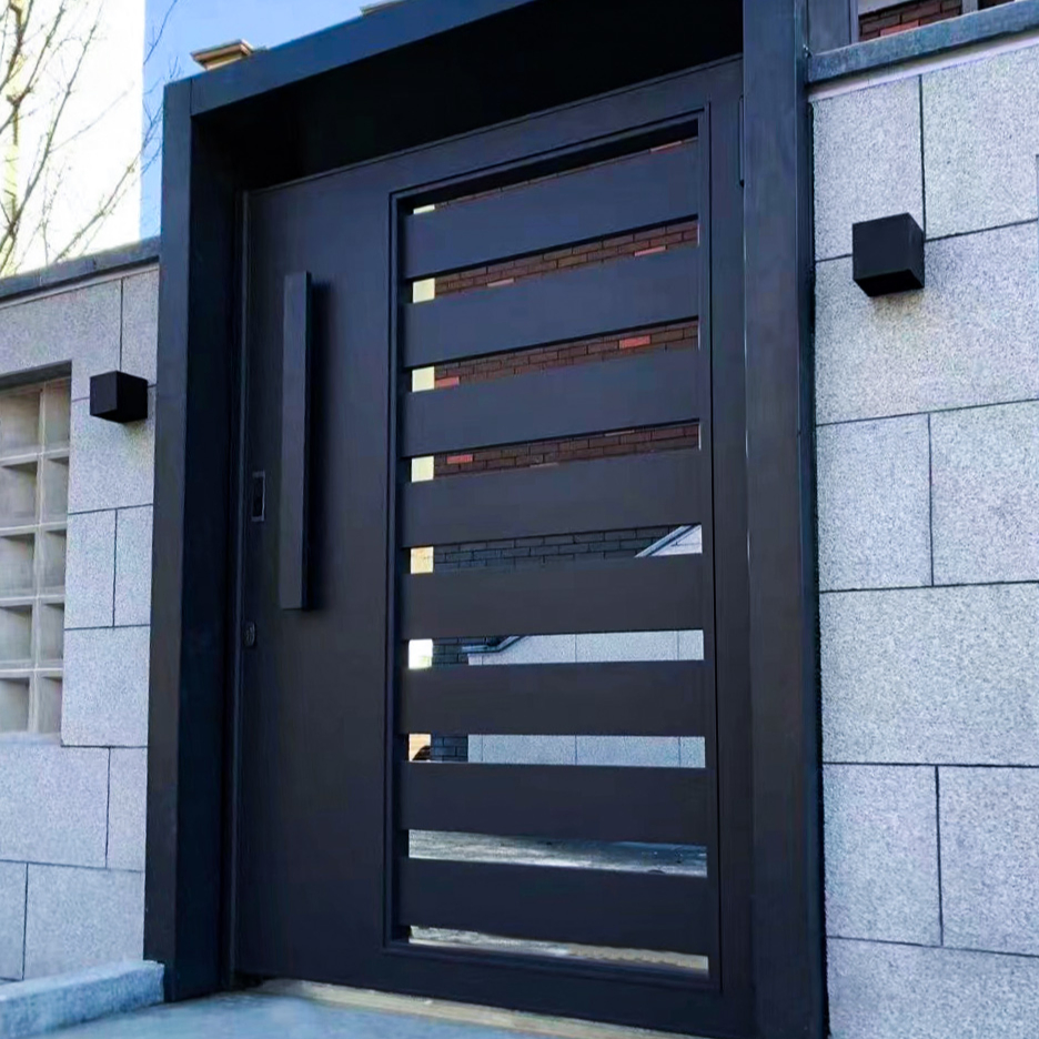 Modern Aluminium Garden Security Single Swing Door Main Gate with Waterproof