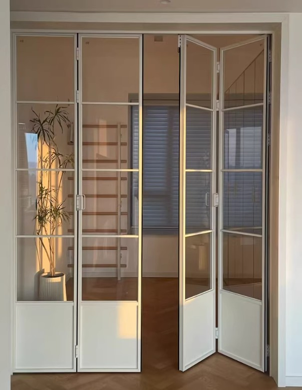 Multiple Panel Custom Aluminum Slim Profile Folding Bifold Door for Store