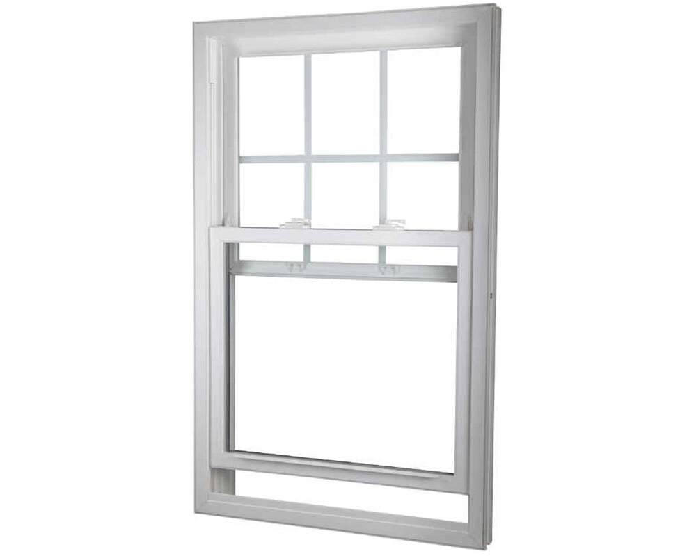 Kdsbuilding Custom Size American Style Black Vinyl Aluminum Top 20X60 Double Hung Window, with UPVC Frame and Glass Pane
