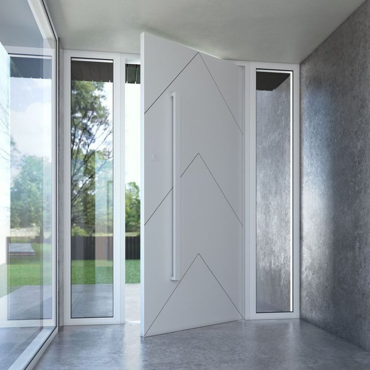 Chinese Customized Exterior Swing Entrance Entry Art Doors Metal-Door Metallic Stainless Steel Armored Aluminum Modern Pivot Security-Door