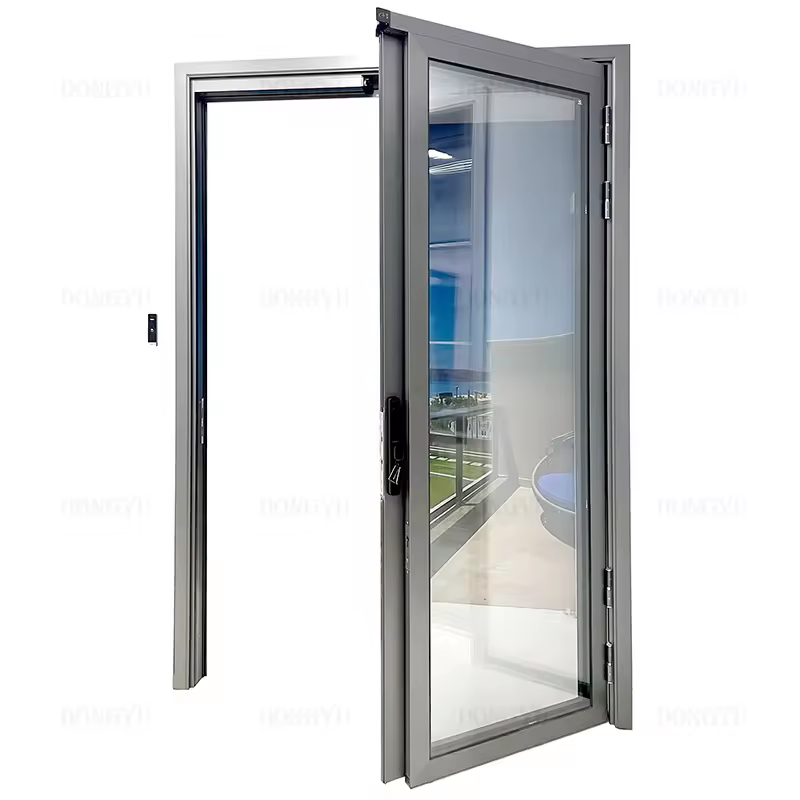Customized Aluminium PT/Pd Double Swing Door/Sliding Door for Interior Kitchen Balcony Bathroom