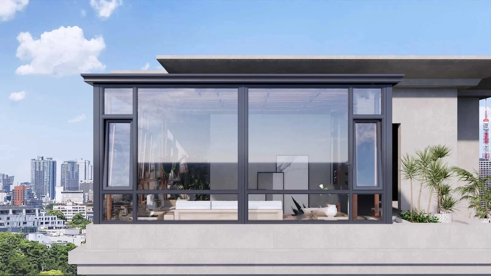 Proof Impact Picture Windows Double Glazed Aluminium Large Fixed Glass Panel Window