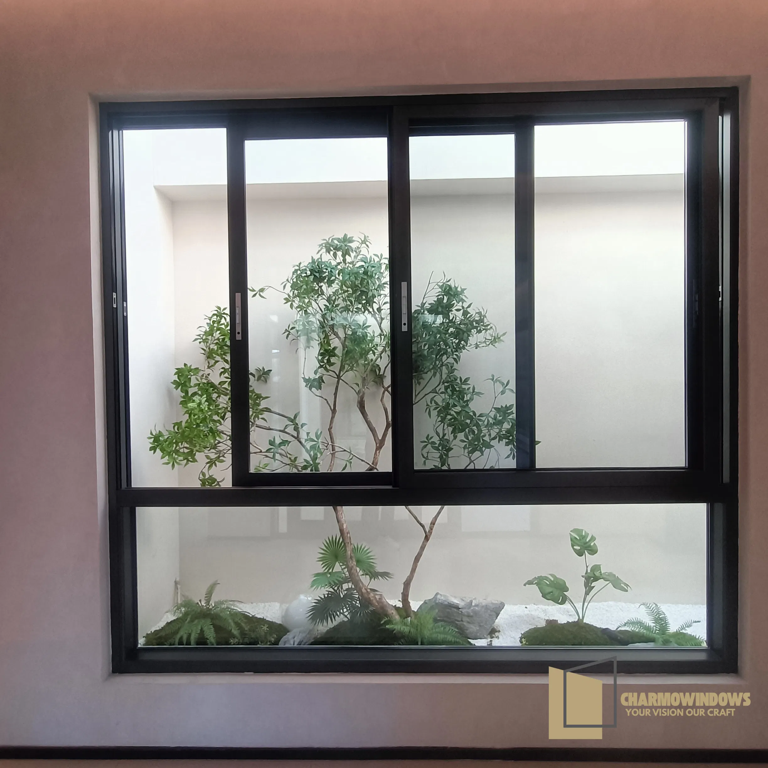 6063-T5 Aluminum Frame Sliding Window with Double Glazed Tempered Glass Low-E Coating Custom Size Options Two Opening Styles Personalized Color
