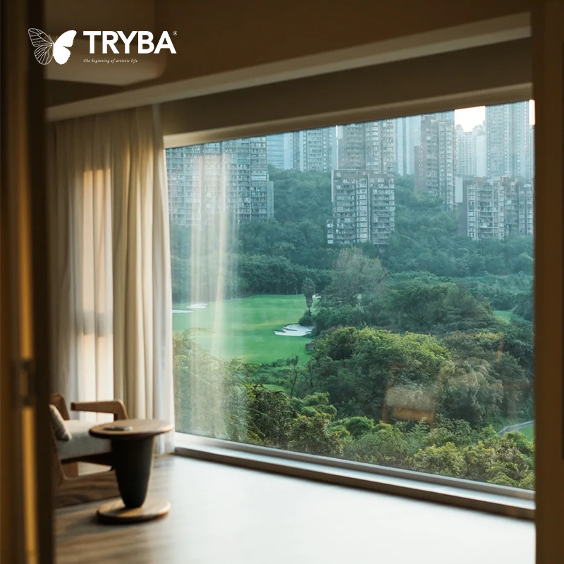 Custom Sizes Renolit Film Double Glazed Aluminum Fixed Picture Windows for Modern Villas