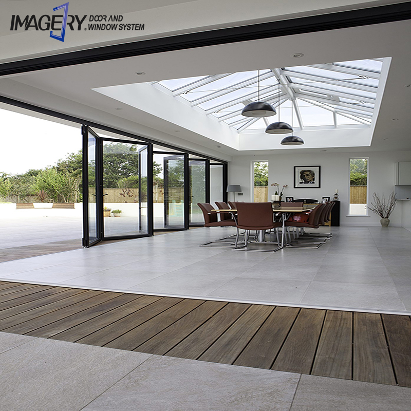 Storm Resistant Protection Patio Bi Folding Aluminium Bifold Door for Residential