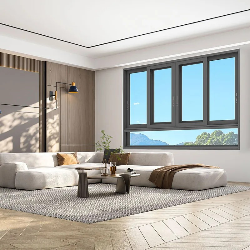 Thermal Break Tilt and Turn Window with Screen Aluminium Window Heat Insulation