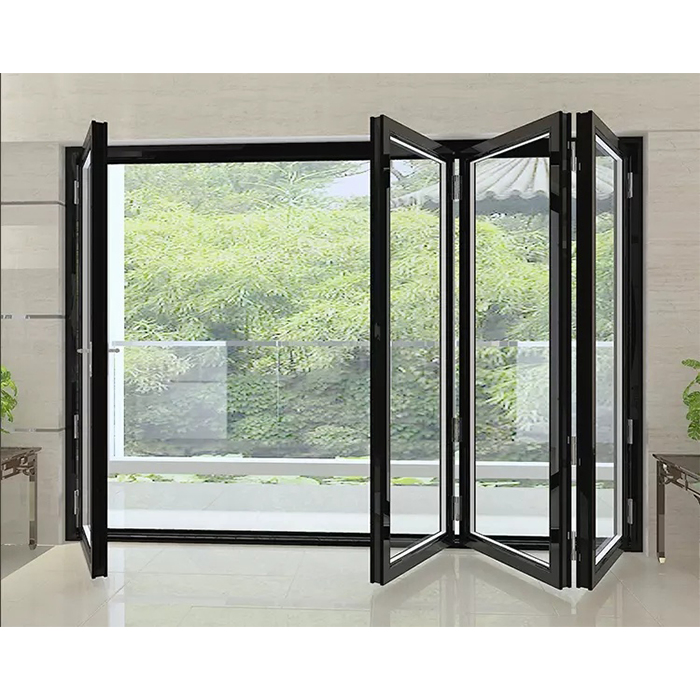 Commercial Price Accordion Certified Decorative Gate Plastic Doors Aluminum Frame Bi-Folding Patio Door