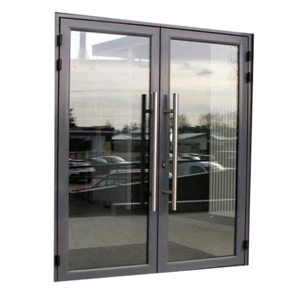 Minimalist Design Weatherproof Aluminum Alloy/Heat-Insulated Aluminum with Insulated Glass Casement Door for Entryway