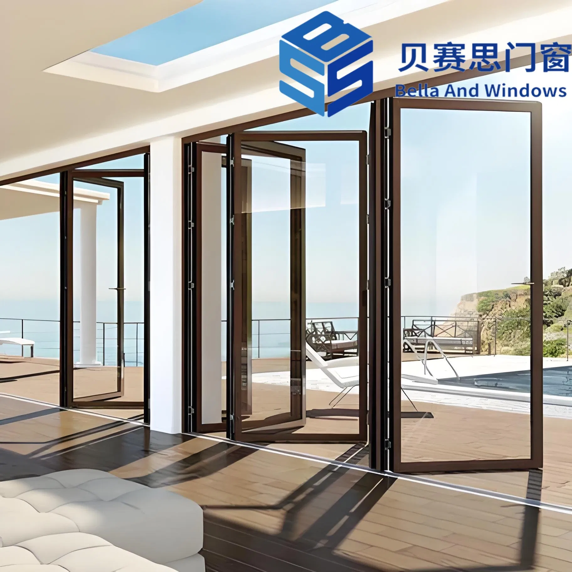 Chinese Newest Product Heat-Insulation Storm-Proof Aluminium Door Front Door Interior Glass Door Bifold Doors Aluminum Folding Doors Home Design Decoration