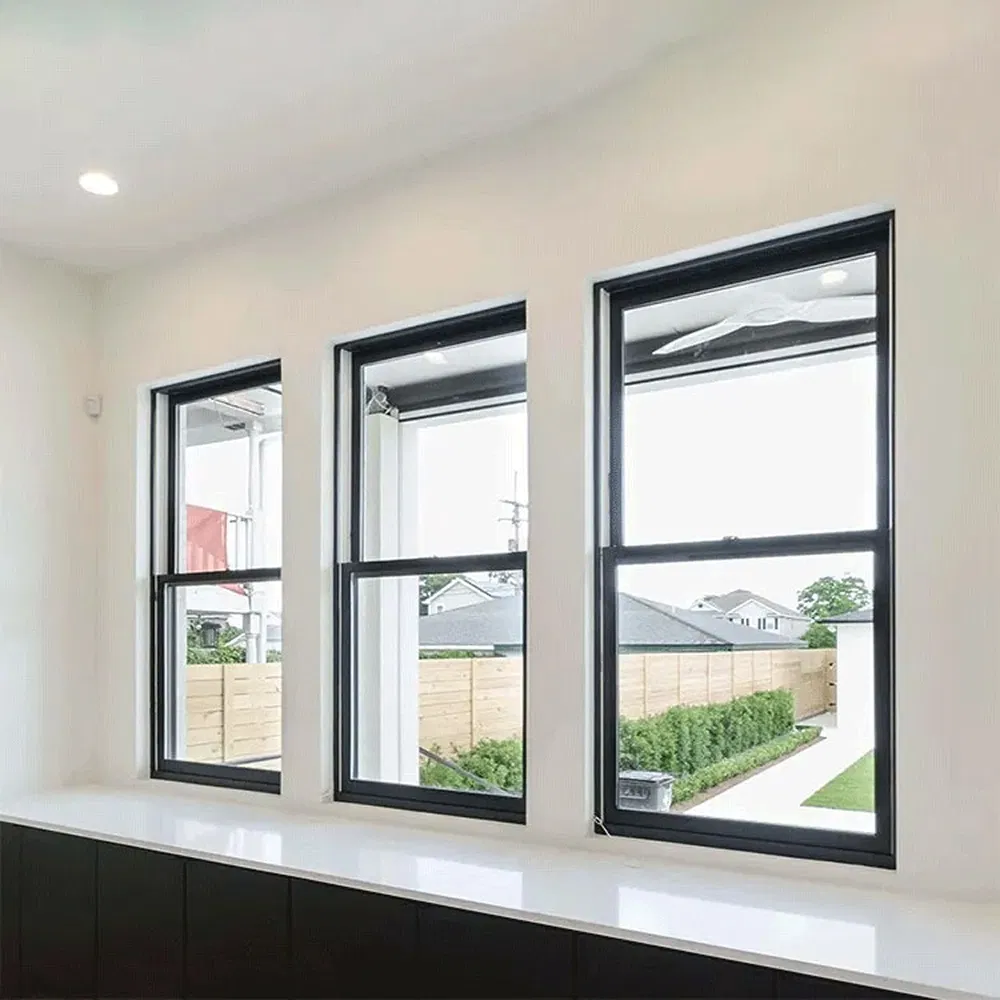Thermal Break Aluminum EPDM Sealing System Double Hung Window
