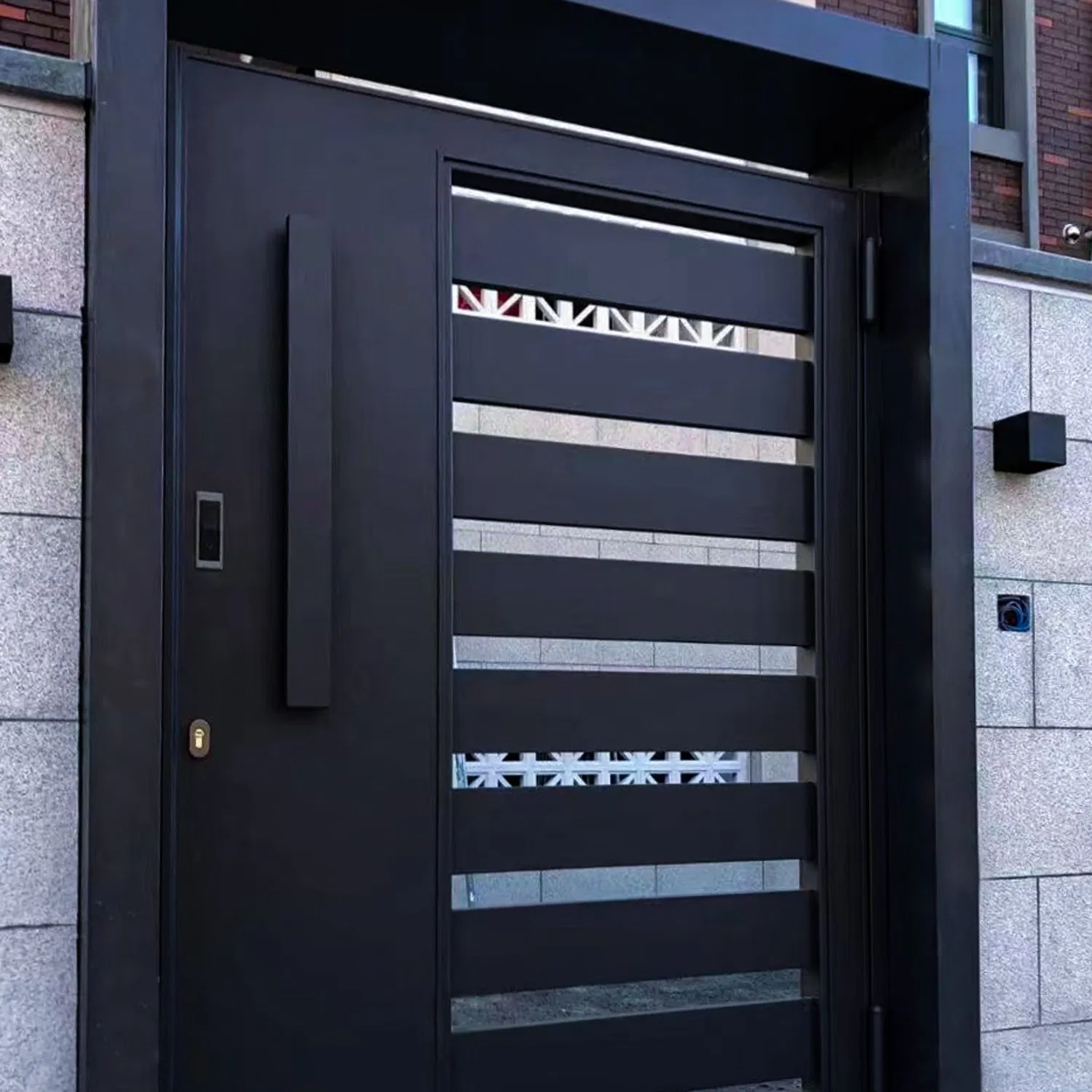 Modern Aluminium Garden Security Single Swing Door Main Gate with Waterproof