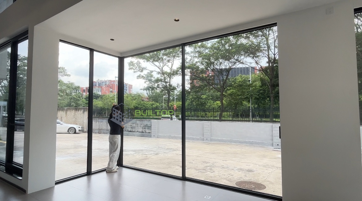 Sliding Glass Door Large Frameless Glass Sliding Door with Storm Weather Aluminum Door