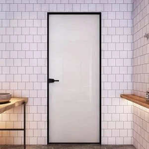 Latest Design Narrow Frame Aluminum Swing Door with Double Tempered Glass