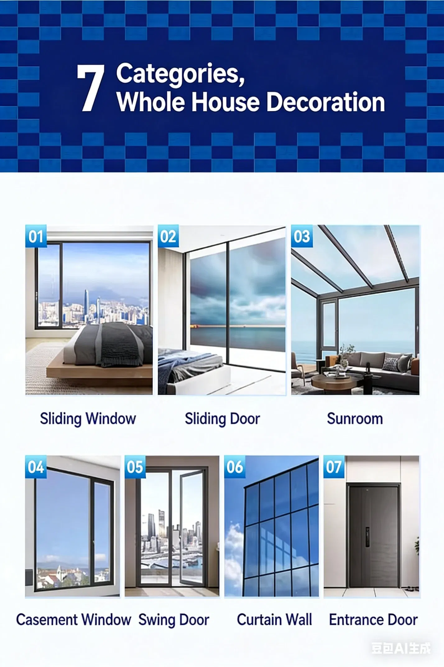 China Wholesale Price Premium Thermal Break Aluminum Balcony Door in Provencal Style