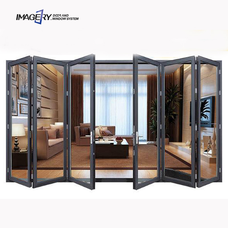 Storm Resistant Protection Patio Bi Folding Aluminium Bifold Door for Residential
