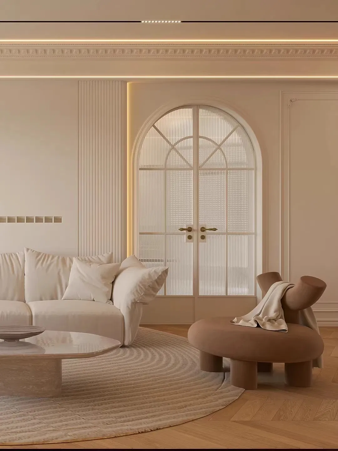 Arched Top Crittall Style Industrial Chic Style Internal Glazed Door for Shopfront