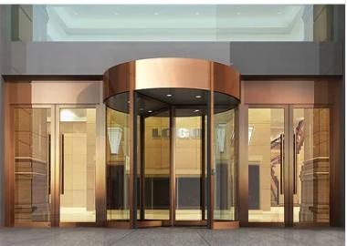 Automatic Commercial Shopfront Double Single Glass Revolving Door