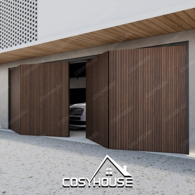 American Standard Accordeon Bi Fold Aluminum Garage Door for Homes Accordion Garage Doors Horizontal Folding Garage Doors