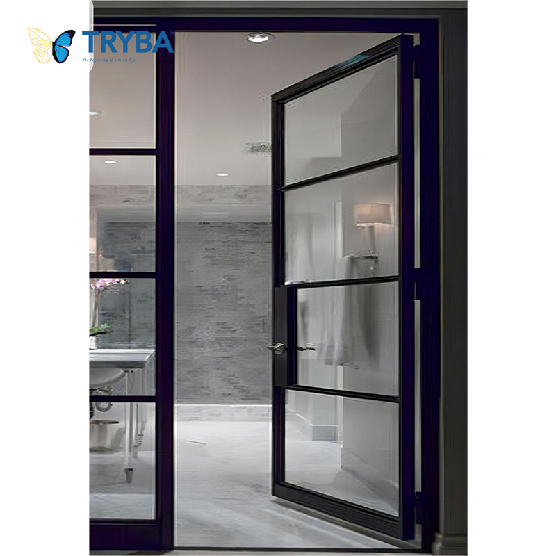 Double Glazed Soundproof Exterior Aluminum Casement Door