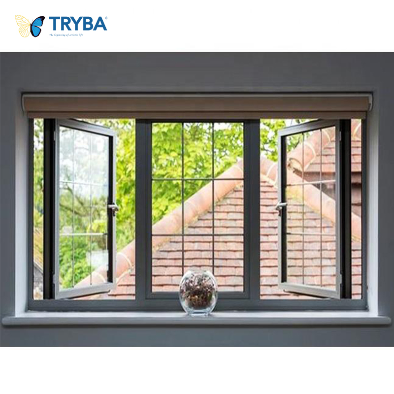 Energy Efficient Triple Pane Glass Thermal Break Aluminium Casement Windows for Passive House