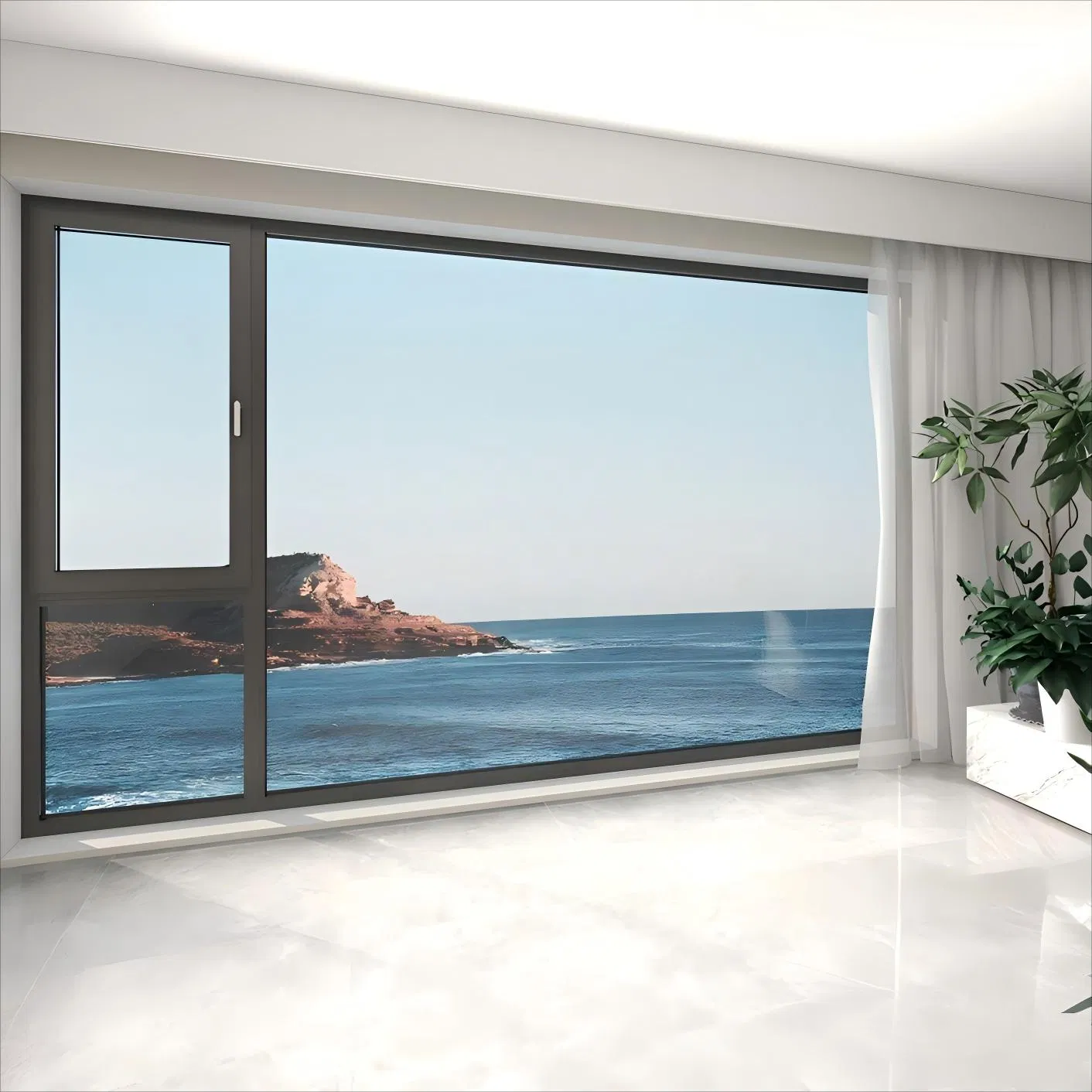 Elegant Large Size Windows with Aluminium for Luxury Appeal Soundproof Fixed Glass Picture Double Glazed Glass