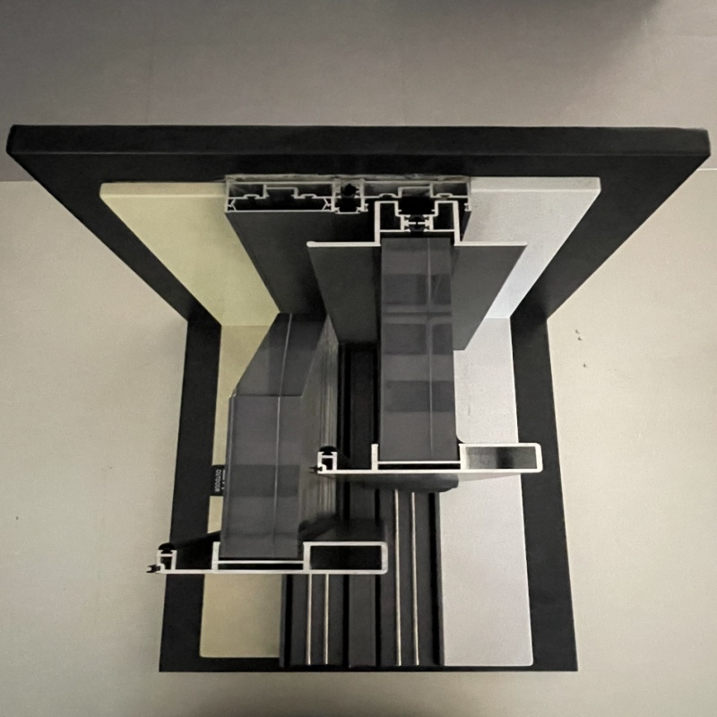 Patio 6063 Slim Frame Aluminium Thermal Break Big View Aluminum Sliding Door